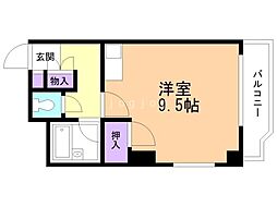 ロイヤル51 ワンルームの間取図画像