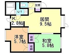 間取図画像 2LDK