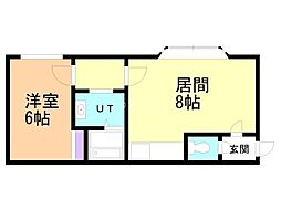 プレステージ札幌 1LDKの間取図画像