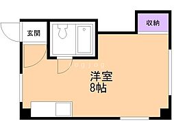 パークサイドハイツ ワンルームの間取図画像