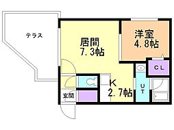 間取図画像 1LDK