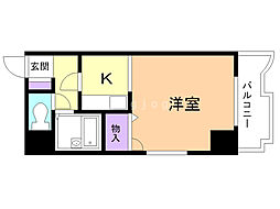 フラット北26条 1Kの間取図画像