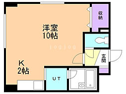 ディーセント22 1Kの間取図画像