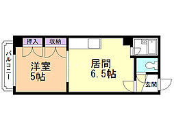 フォーレストヴィレッジ342 1DKの間取図画像