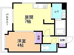 クラッセ北大通り2 1DKの間取図画像