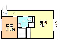 Seagull#N208 1LDKの間取図画像