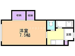 麻生アーバンハイツ 1Kの間取図画像