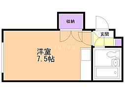 メゾンサッポロN26W5 ワンルームの間取図画像