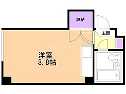 メゾンサッポロN26W5 ワンルームの間取図画像