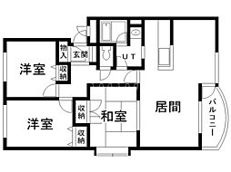 ウイングコート冨澤 3LDKの間取図画像