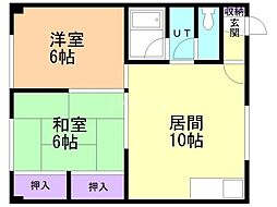 エクシード32 2LDKの間取図画像
