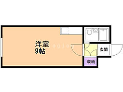 ジュネスコート22 ワンルームの間取図画像