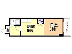 メゾン30 1DKの間取図画像