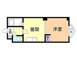 ハイムリーベ2 1DKの間取図画像