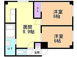 ボヌール35 2LDKの間取図画像