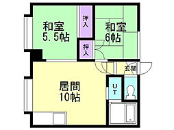 TMコーポラス 2LDKの間取図画像