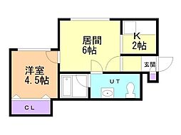 クナ・アルタ 1LDKの間取図画像