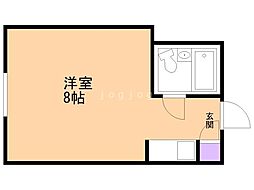 シャンボール札幌 ワンルームの間取図画像
