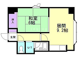ダイアパレス北34条 1LDKの間取図画像