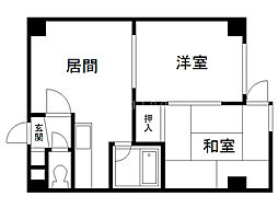 カーサフェリーチェN32 2LDKの間取図画像