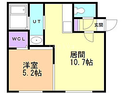 EtoileN34 1LDKの間取図画像