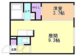 Victoire麻生 1LDKの間取図画像