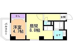 サムデイレジデンス札幌駅前 1LDKの間取図画像