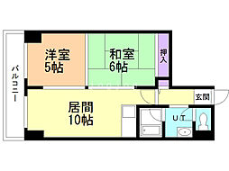 グリーンシャトー33 2LDKの間取図画像
