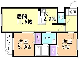 Stellar Growth 2LDKの間取図画像