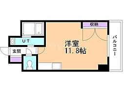 ノースAXIA ワンルームの間取図画像