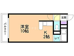 グローリア北21 1Kの間取図画像