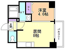 クラッセ北大通り3 1LDKの間取図画像
