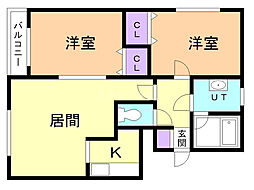 間取図画像 2LDK