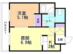 間取図画像 1LDK