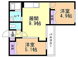 間取図画像 2LDK