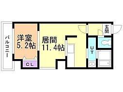 アリスマナーＢＬＤ 10階1LDKの間取り