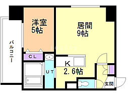 ｅ　Ｃｌａｉｒ：エクレール 2階1LDKの間取り