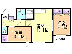 間取図画像 2LDK