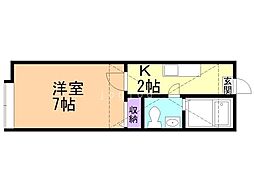 メゾン・ド・パラディソ 103 1階1Kの間取り