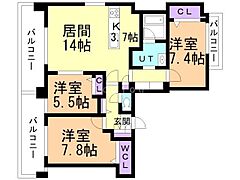 物件の間取り