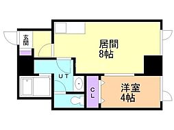 カーサベルタ 6階1DKの間取り