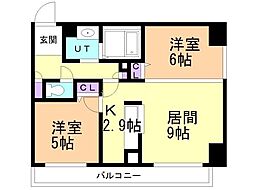 ＫＤＸレジデンス南三条 310 3階2LDKの間取り