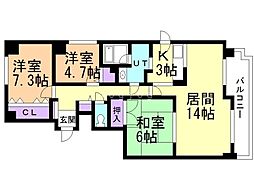間取図画像 3LDK