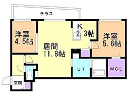 間取図画像 2LDK