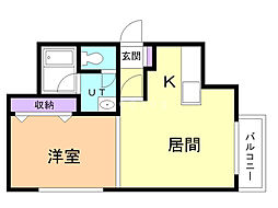 間取図画像 1LDK