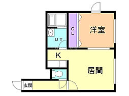 ステージノア北円山 1LDKの間取図画像