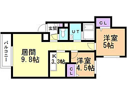 間取図画像 2LDK