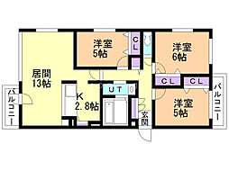 間取図画像 3LDK