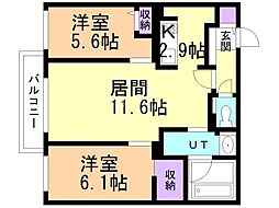 間取図画像 2LDK