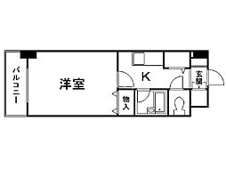 エレガンス円山 1Kの間取図画像